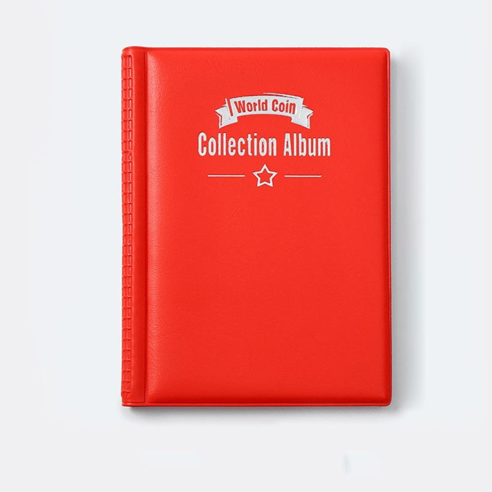 Artificial PU Leather Coin Collection Holder 120 Pockets Penny Album Gifts Coin Collection Album 10 Pages