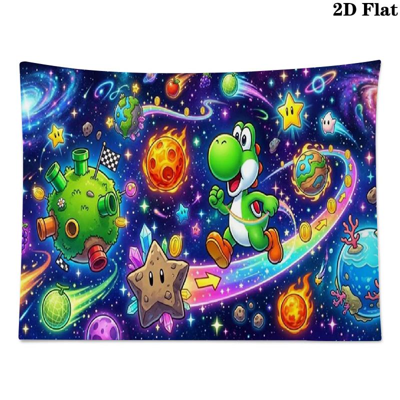 Mario Wall Tapestry Aesthetic Wall Hanging Printed Fabric Blanket Decorative Tapestries for Bedroom Living Room Home Decor