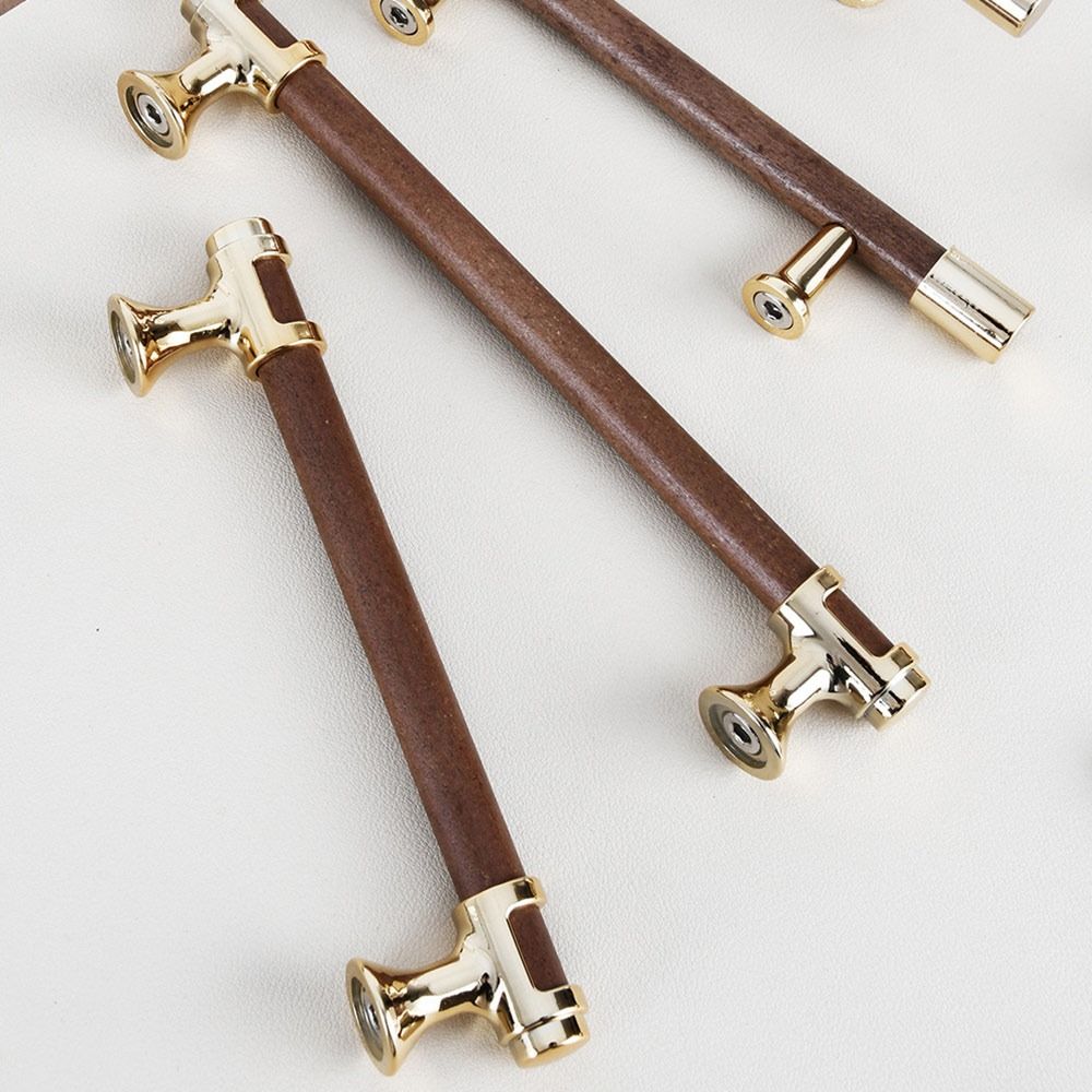 Solid Wooden Door Handles Various Sizes Multifunctional Kitchen Cabinet Handles Durable Furniture Handle Hardware Home Use