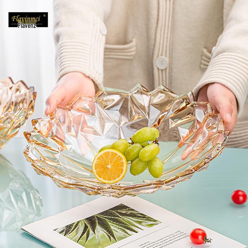 Flavens European Style Glass Fruit Plate