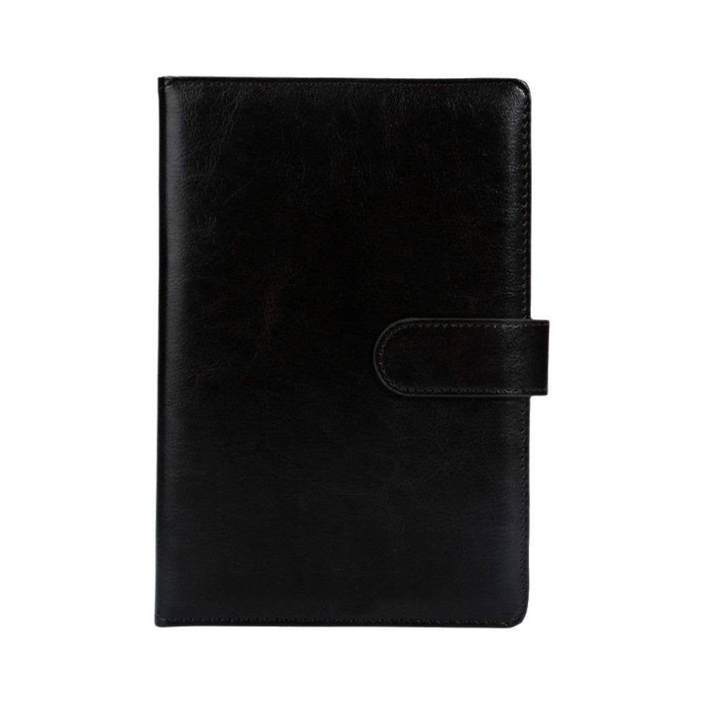 PU Leather Meeting Record Book A5 Hardcover Notebook Retro Business Notebook Office Stationery