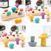 Wooden Mushroom Picking Game For Early Education And Focus Training