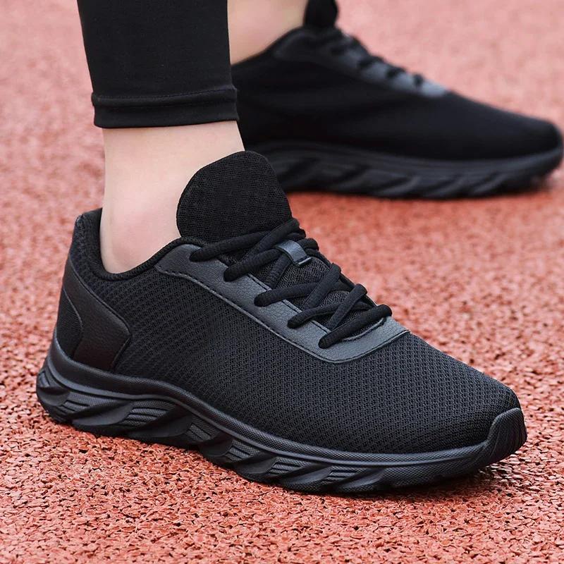 Fashion Black Breathable Casual Shoes for Man Sneakers Men Shoes Footwear Male Soft Flat Walking Shoes Mocassin Zapatillas De Deporte