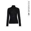 ELLASSAY Women's Wool Mock-Neck Knit Sweater