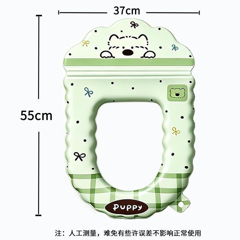 Reusable Waterproof Toilet Seat Cover With Adhesive Backing Thick 2cm Cushion All Home Use