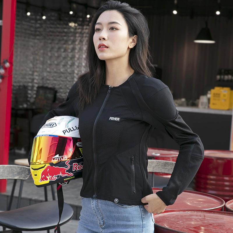 Womens Motorcycle Riding Jacket With CE Armor Protection Breathable Mesh Racing Gear