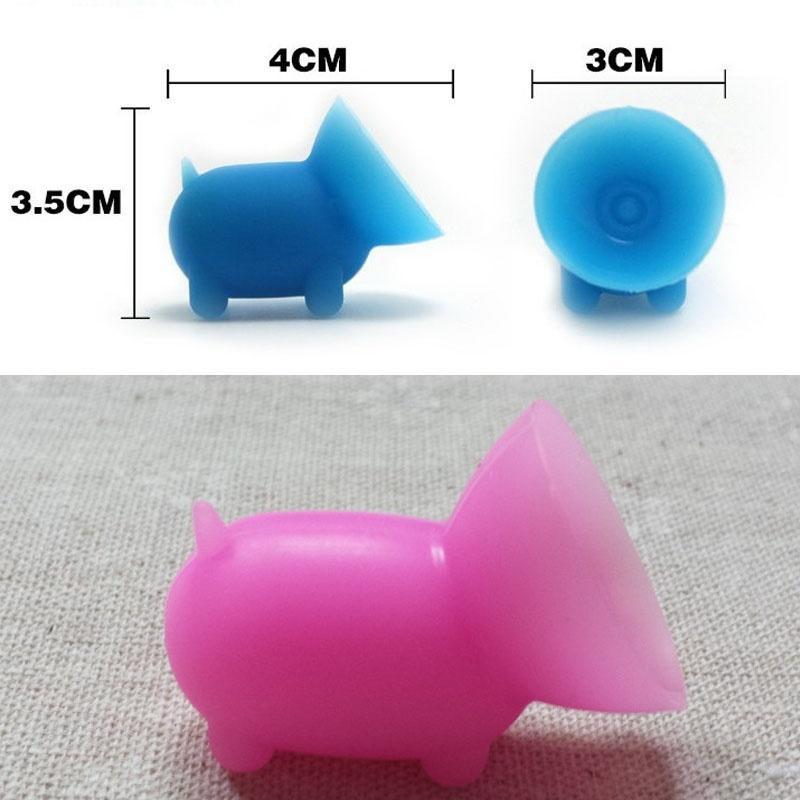 Универсальный милый карамельный цветной поросенок-присоска, держатель для телефона, мини-силиконовый кронштейн для патрона