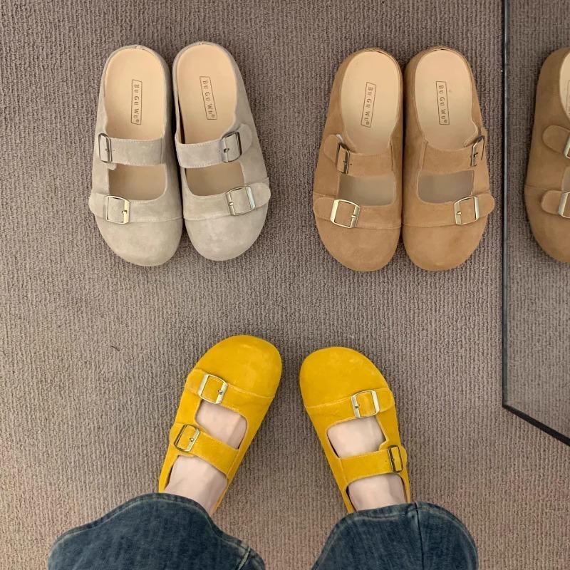 Бокен Шлепанцы Летние и весенние Туфли на толстой подошве Туфли Muller and Mary Jane Полутапочки