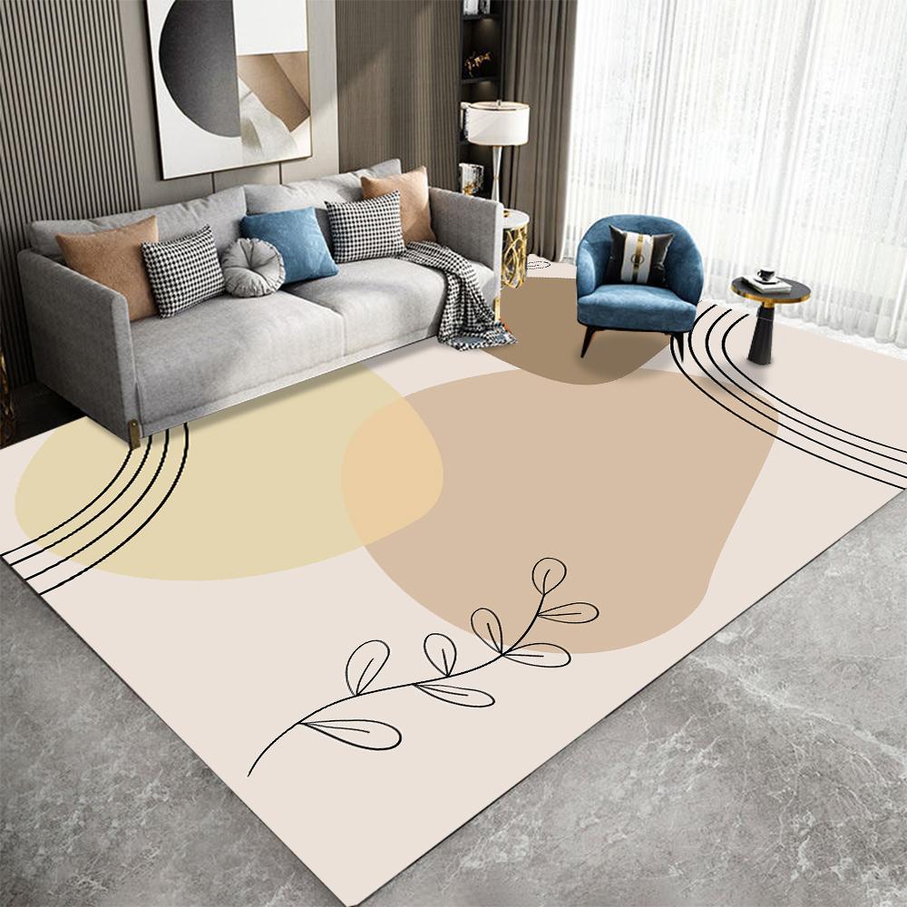 Nordic Living Room Striped Rug Light Luxury Sofa Floor Mat Full Shop Home Room Bedroom Doormat Floormat Bed Carpet Home Decor