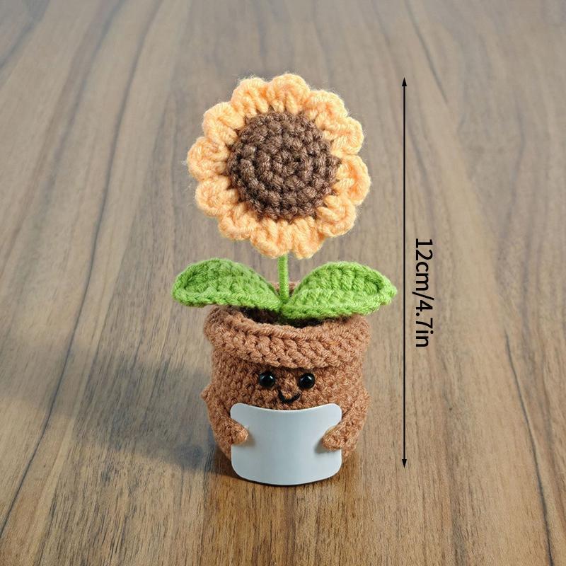 Crochet Ornament Crochet Positive Animals Office Desk Accessorie Crochet Figurine Kindergarten Birthday Children'S Day Gift