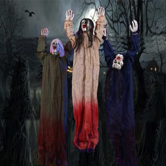 Хэллоуин Подвесное украшение в виде привидения Страшный Мрачный Жнец Скелет Призрак Жуткий Декор для вечеринки на открытом воздухе Двор Крыльцо Дом с привидениями