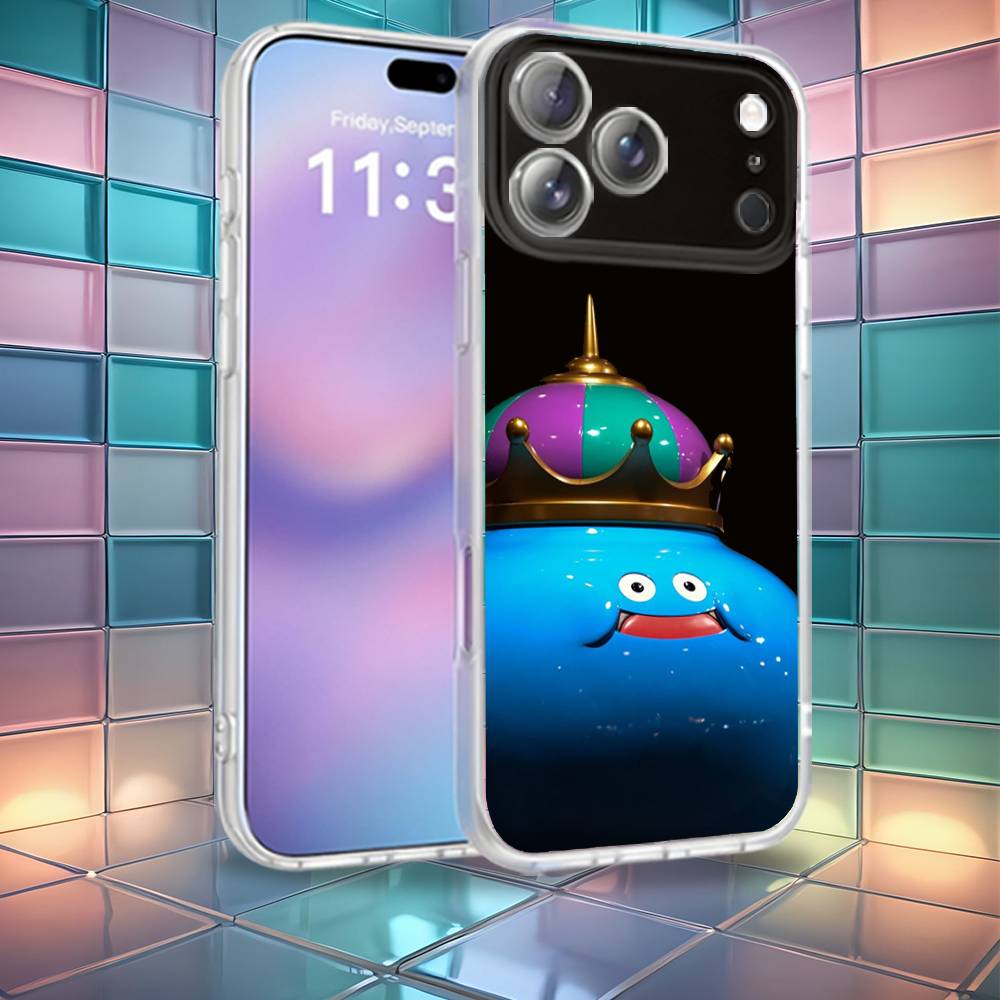 D-Dragon Quest Слайм Чехол для телефона для iPhone 16,14,11,17,13,15,12,Air,Plus,Pro,Max,E,Mini Матовый для MagSafe Магнитный