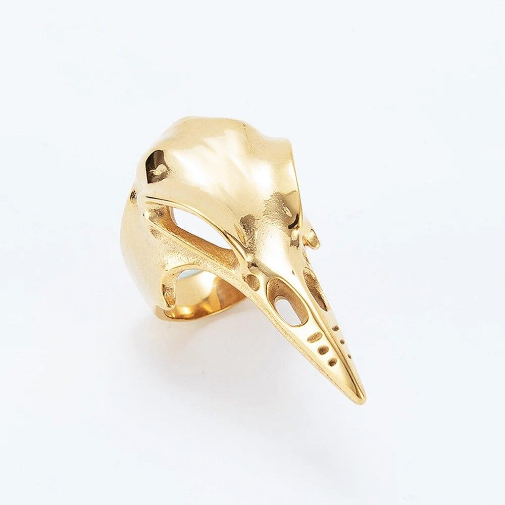 Скандинавская мифология Одина, кольцо из нержавеющей стали с черепом и вороном, байкерское ретро кольцо с компасом викингов для мужчин и женщин, модный амулет, ювелирное изделие, подарок