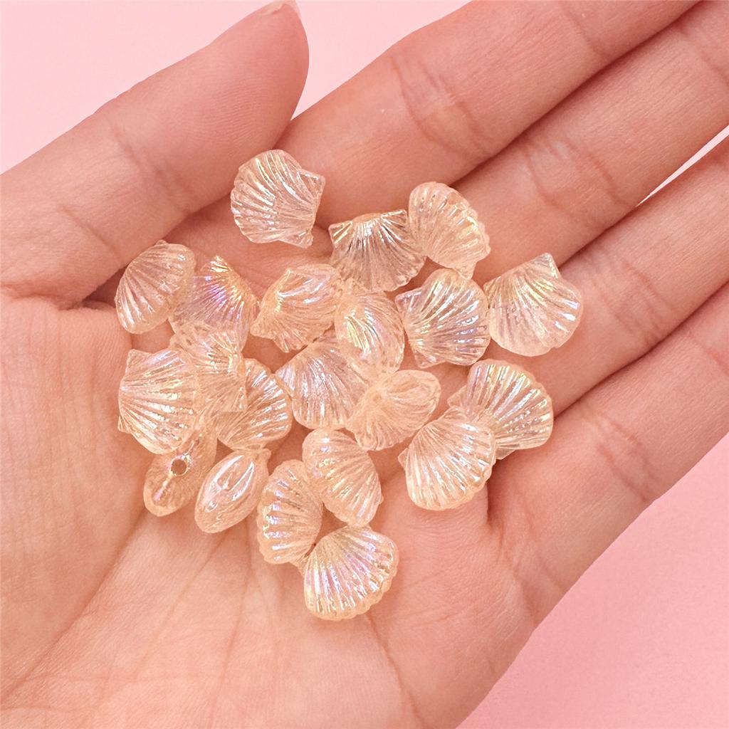 20Pcs Acrylic Ocean Style Jewelry Beads AB Shell Loose Beads DIY Necklace Handmade Accessories