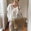 Rattan Straw Woven Bag Women Basket Tote Fashion Summer Beach Large Purse