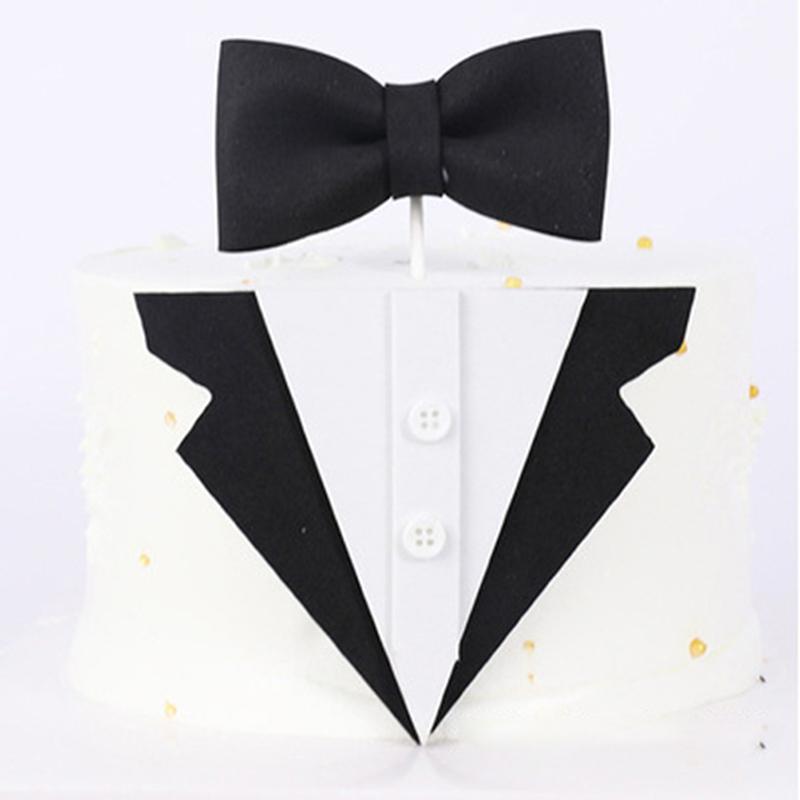2 Комплекта Костюм с галстуком-бабочкой С Днем отца Топпер для торта С Днем рождения Папа Украшение для торта Инструменты для украшения торта Сувениры для вечеринки