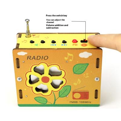 Модель FM-радио сделай сам, декоративная игрушка, деревянные наборы для научных экспериментов, научные обучающие пазлы, эксперимент, самодельные сборочные материалы