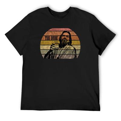 Футболка The Big Lebowski графические футболки оверсайз футболка с принтом винтажные тяжелые футболки для мужчин