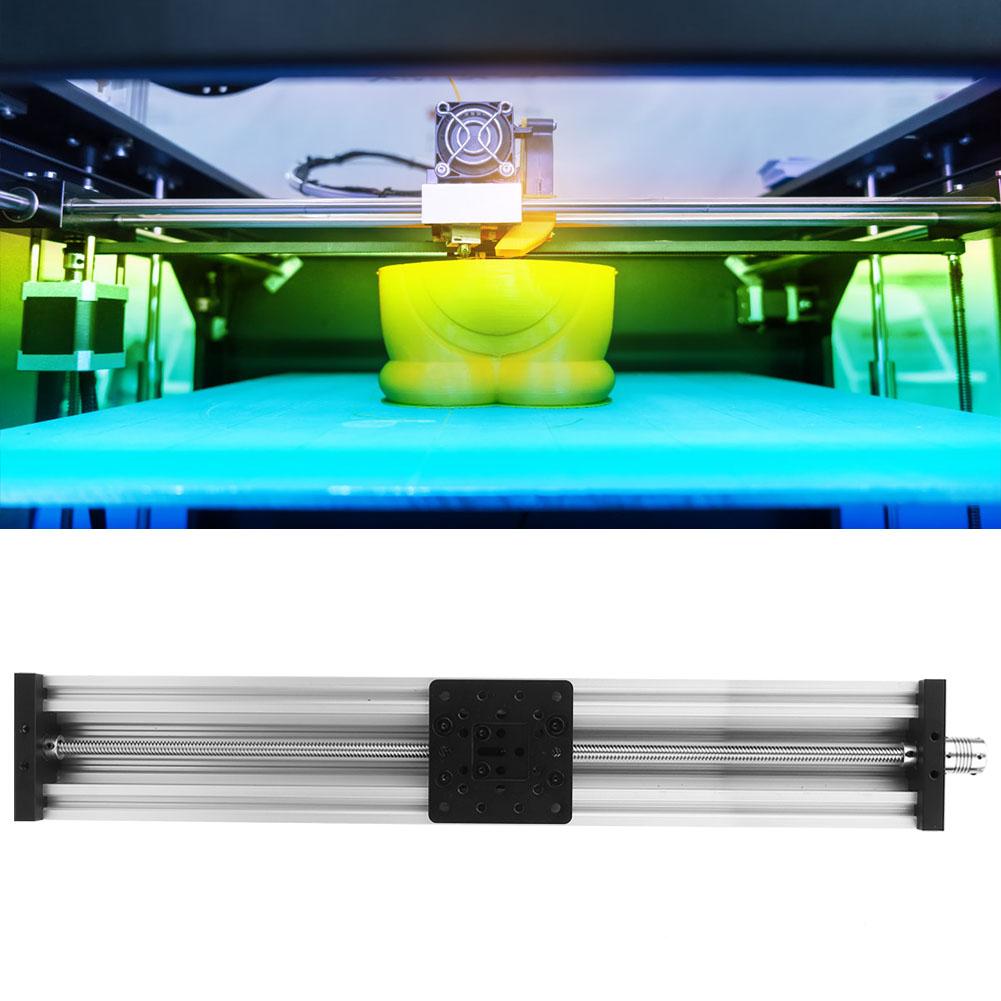 Винтовой направляющий линейный стол алюминиевый сплав 3D принтер гравировальный станок 2 мм черный серебристый серебристый