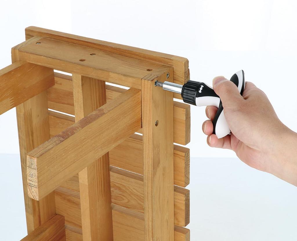 Takagi Ratchet Handle Set Driver Interchangeable Driver Hex Socket Drive Flexible Ratchet Furniture Assembly T-Shaped (18-Piece) TRS-200A Set,