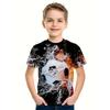 Sports Football 3d Print Tee Shirt Kids Boys Clothes Short Sleeve Casual Children's Clothing Fashion T Shirt For Boys