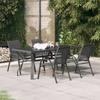 Day and Night - Day and Night 5-piece Garden Dining Set with Gray and Black Cushions