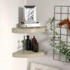 VidaXL Floating Corner Shelves 2 Pcs Oak 25x25x3.8 Cm MDF
