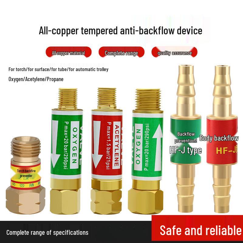 Gas Safety Kit: Flashback Arrestor, Torch Valve, Pressure Reducer for Welding & Cutting
