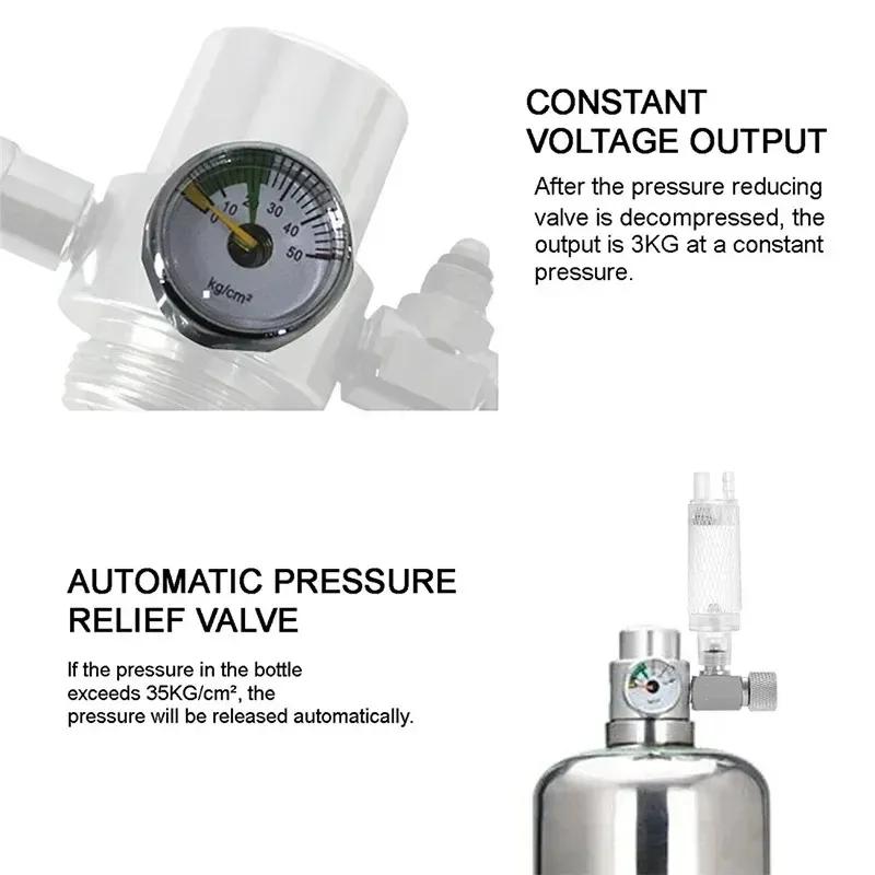 2л Аквариум DIY Система Генератора CO2 Комплект Нержавеющая Сталь Баллон CO2 Система Генератора Реактор Углекислого Газа Комплект для Растений Рыб