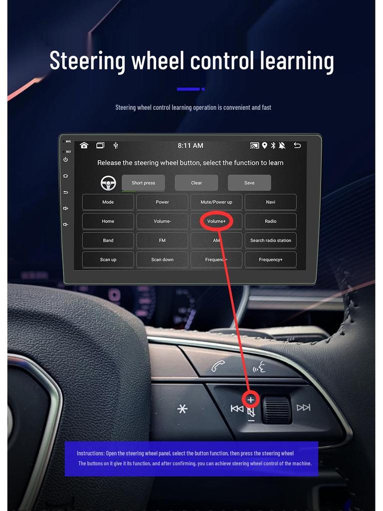Peugeot 508 7-inch Navigation Touch Screen Hardware with Carplay