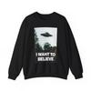 I Want To Believe sweatshirt | X-Files Classic UFO Poster Tee | Unisex sweater