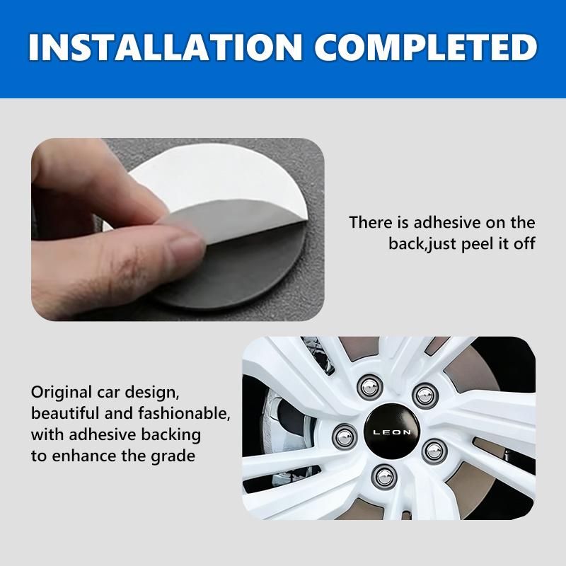 4pcs Car Emblem Wheel Center Hub Caps Badge Wheel Decal Sticker For Seat FR Cupra Altea Arona Exeo Leon Ibiza Toledo Mk3 Mk2