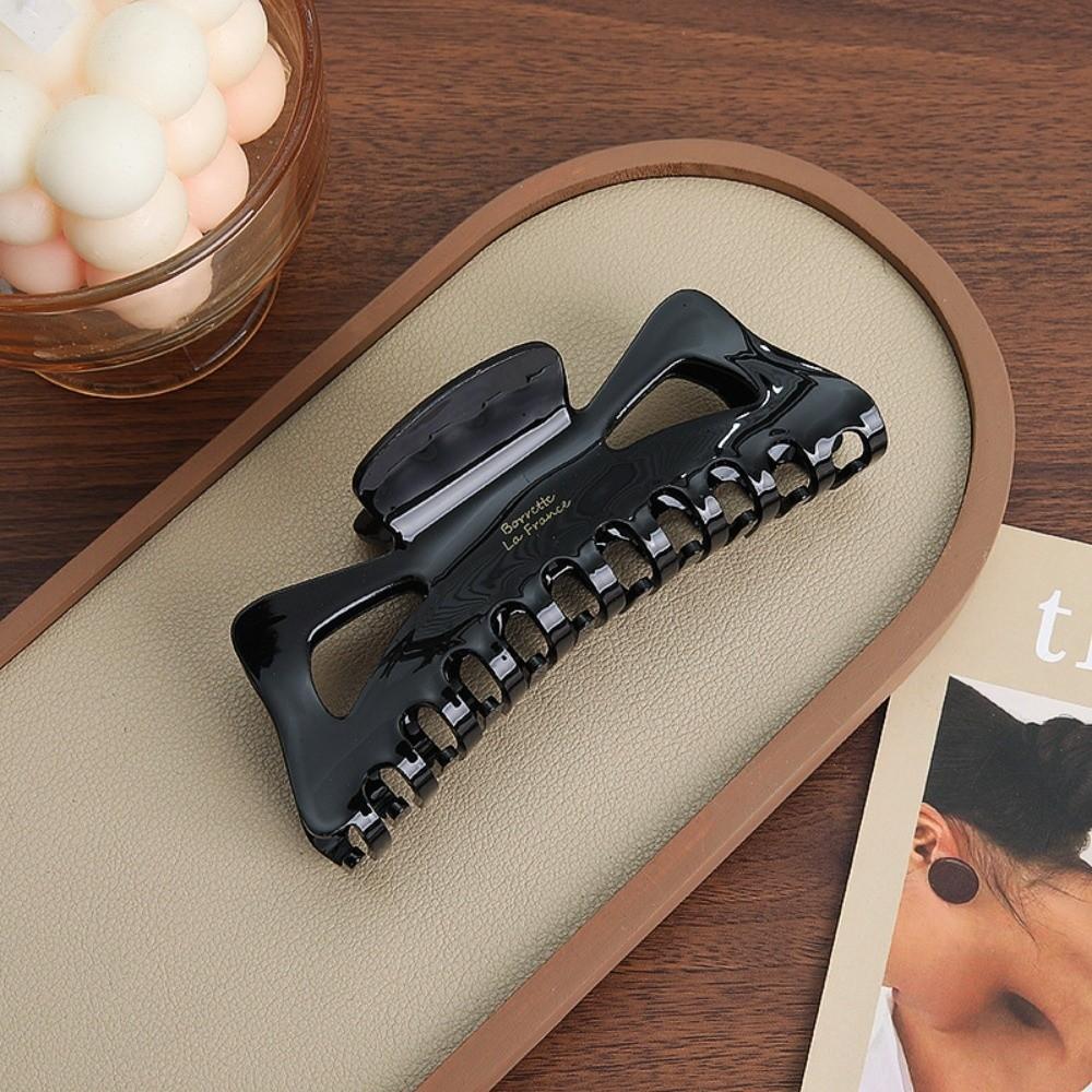 Elegant Bow Hair Clip Retro Imitation Acetate Shark Clip French Style Bun Hair Clip For Women