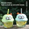 210ml Travel Drink Bottle Bottle Cartoon Cup Cute Straw Cup  Gym