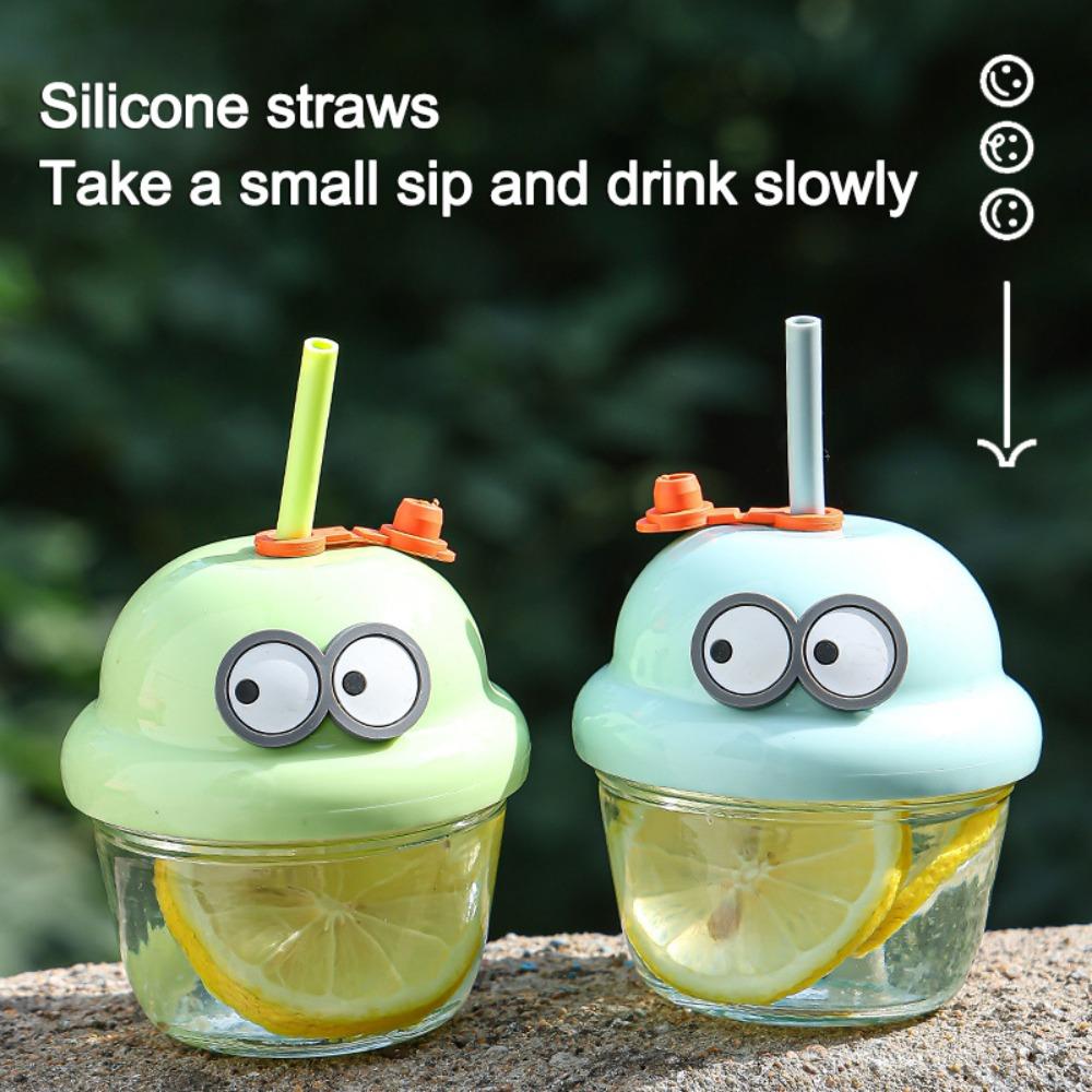 210ml Travel Drink Bottle Bottle Cartoon Cup Cute Straw Cup  Gym