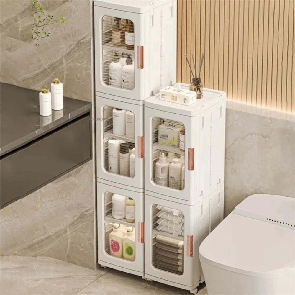 Multi-layer Storage Cabinet Large-capacity Bathroom Cabinet Durable Toilet Shelves  Bathroom
