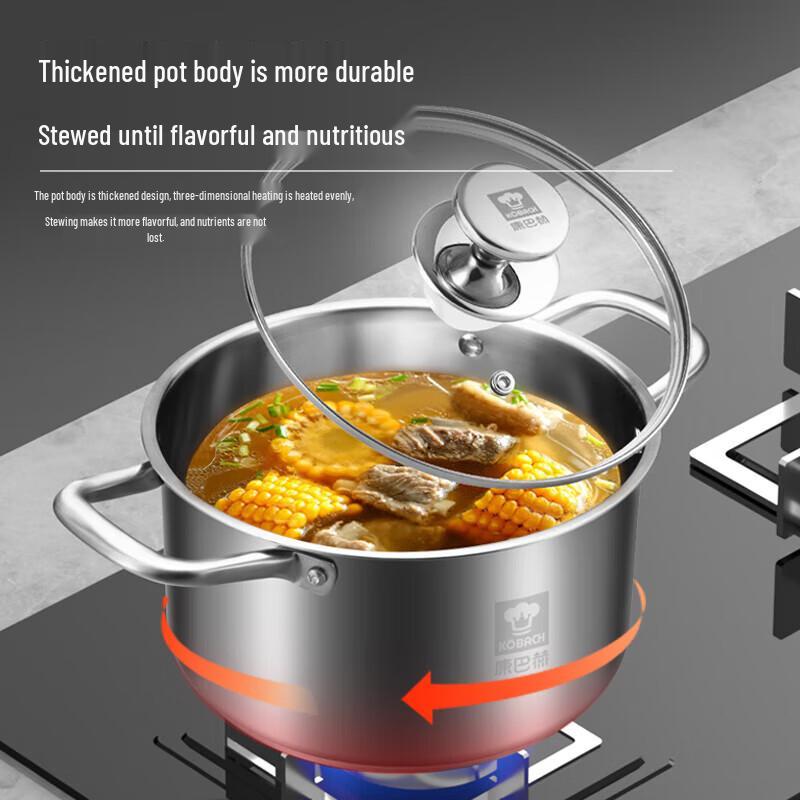 KOBACH 304 Stainless Steel Honeycomb Non-Stick 3-Piece Cookware Set