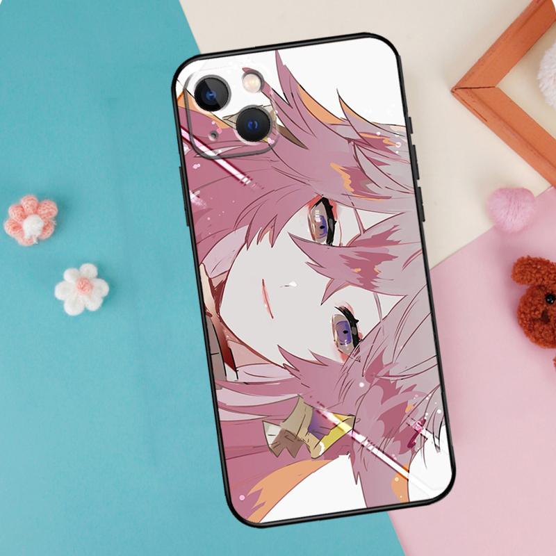 Yae Miko Genshin Impact Phone Case For iPhone 16 15 14 12 11 13 Pro Max Plus Mini XR 16e Funda Silicone Back Cover
