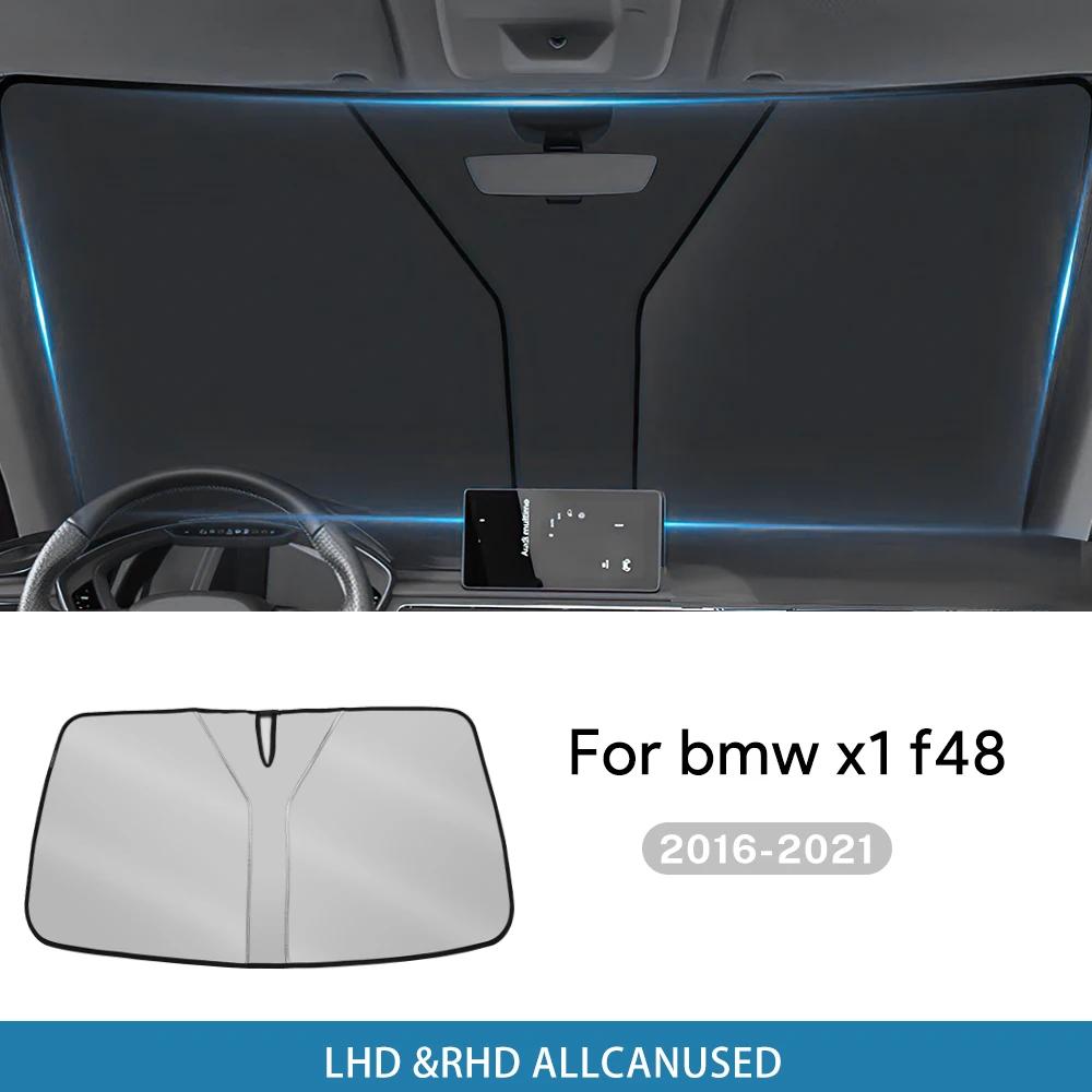 Foldable Sun Umbrella For BMW X1 F48 2016-2021 Front Windshield Sun Shade Umbrella Portable Anti-UV Interior Car Accessories