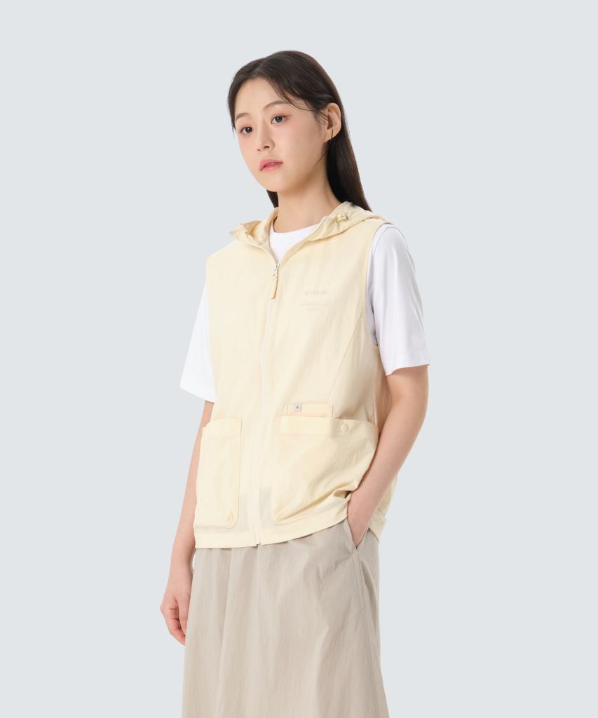 Женский жилет с капюшоном Snowpeak Apparel Root (S26Mwrve65) Пастельно-желтый