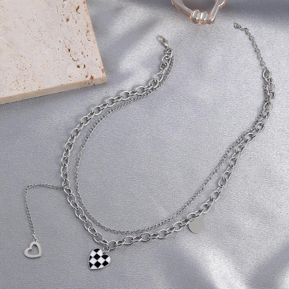 Корейская версия шахматной доски Love Girl Лето Новый Простой Темперамент Аксессуар Ожерелье