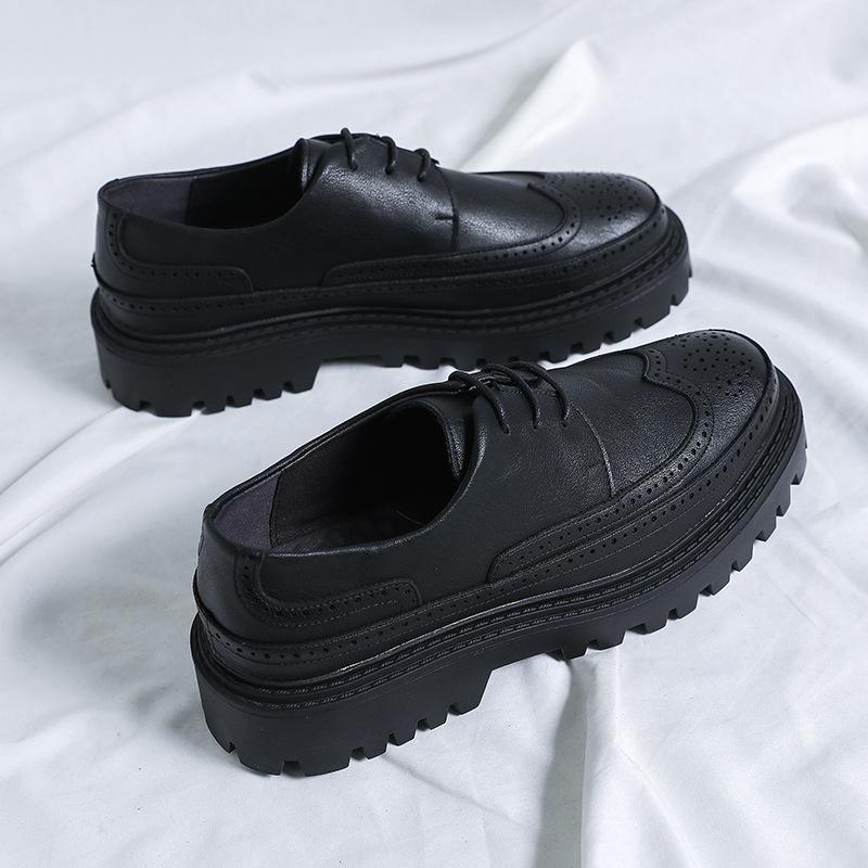 Повседневные маленькие кожаные туфли мужские модные подростковые британские туфли для парикмахеров Brock 21260-R