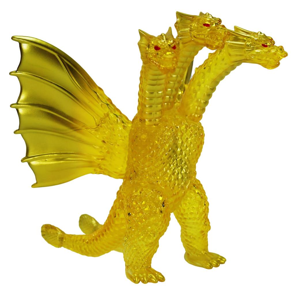 CCP Серия средних размеров Производство контента персонажей Godzilla EX Godzilla King Ghidorah King Ghidorah Прозрачный желтый Примерно 130 мм Фигурка из ПВХ (КПК)