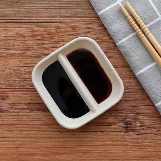 2 шт. блюдо для соуса с двойной решеткой, дизайн, многоцелевой длительный срок службы, маленькое блюдо, приправа, посуда для соевого соуса