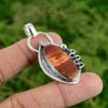 925 Sterling Silver Red Snakeskin Jasper Stone Wedding Bezel New Pendant Jewelry