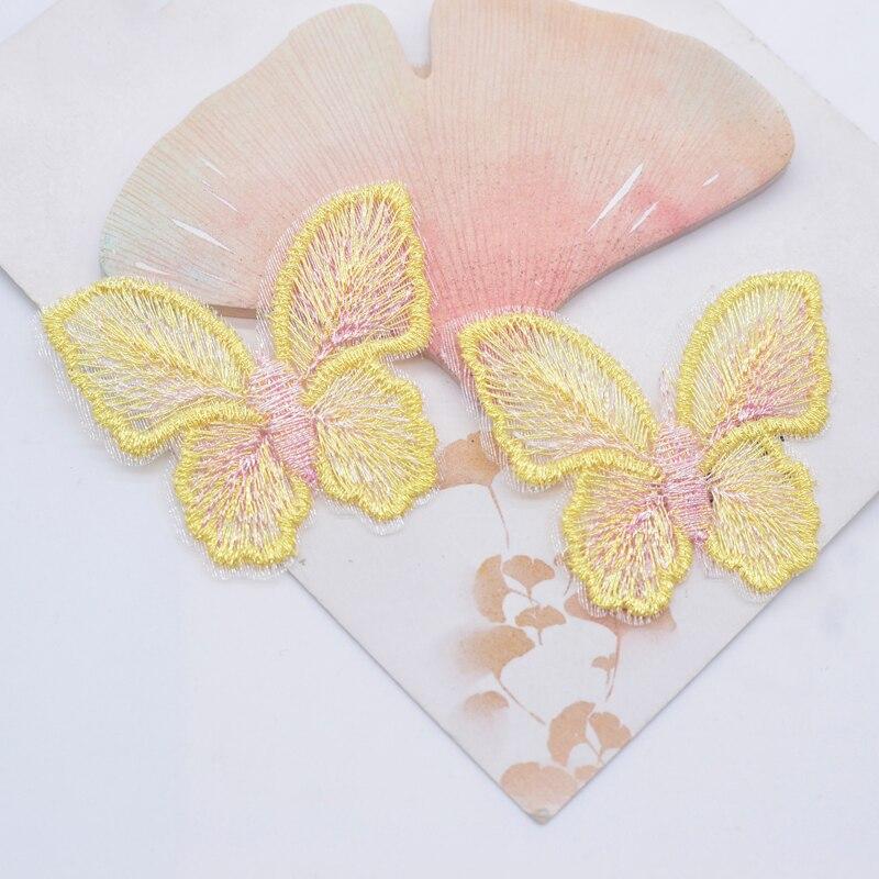 12 шт. 50*40 мм Мираж, вышитая сетка, аппликации в виде бабочек для одежды, шляпа, нашивки для шитья, головные уборы «сделай сам», заколки для волос, аксессуары с бантом