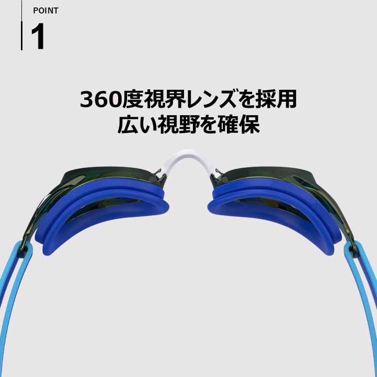 Очки Speedo Vanquisher Mirror Junior 3.0, Унисекс, Синий/Золотой