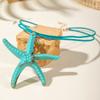Bohemian Starfish Pendant Statement Necklace Bold Ocean Inspired Neck Jewelry for Women Summer Beach Party Accessory