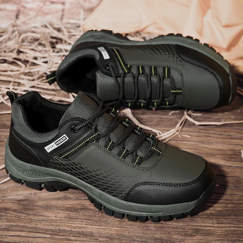 Мужская обувь, удобные повседневные ботинки на плоской подошве, универсальная спортивная обувь для активного отдыха, новые высококачественные и модные походные ботинки на одну ногу