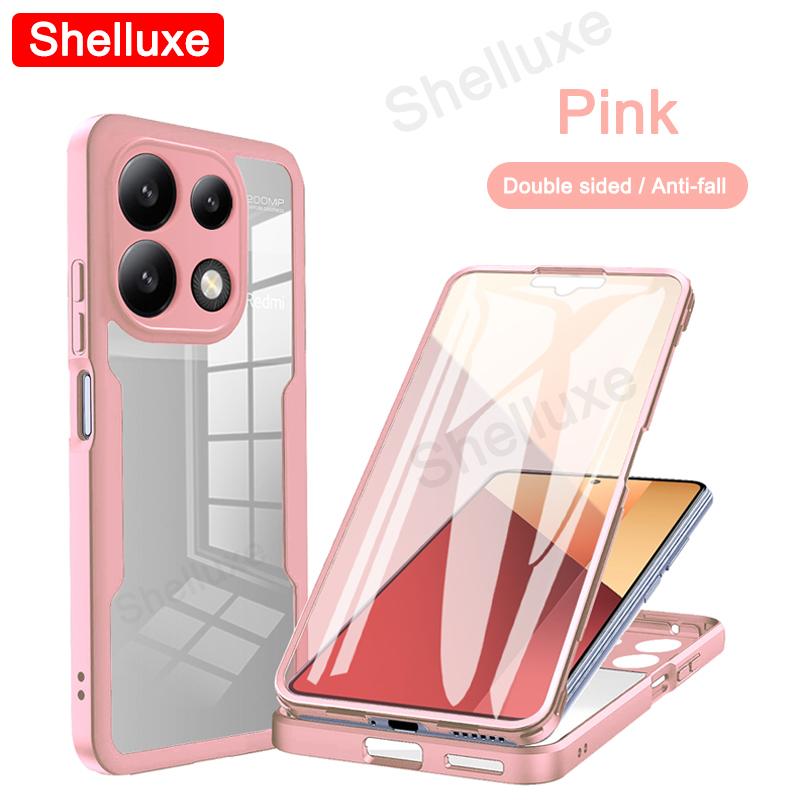 PocoX6 360 Полный корпус Прозрачный чехол Shelluxe для Xiaomi POCO X6 Pro Pocophone X6Pro 5G Силиконовый Двусторонний Чехол для телефона